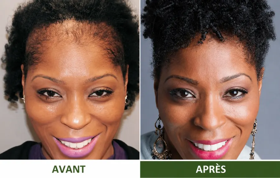 Avant et après : résultat partagé par une cliente